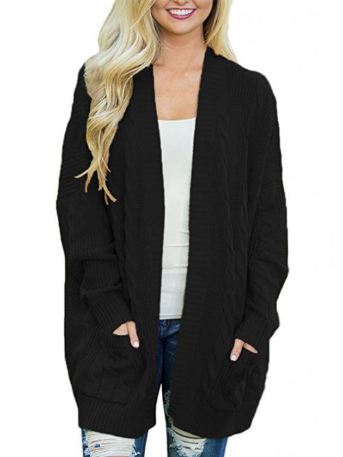 Womens Fashion Open Front Long Sleeve Cardigans Sw...